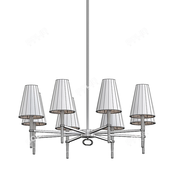 Modern Ventana 8-Light Chandelier 3D model image 3