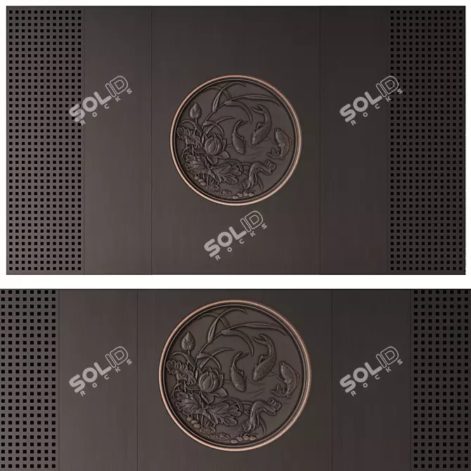 Japanese Style Wall Panel 3D model image 4