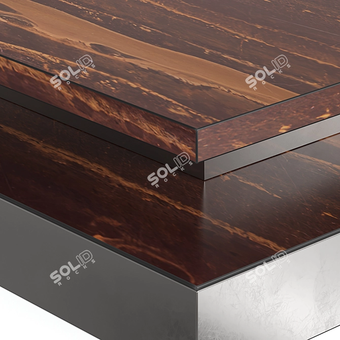 Vintage Ligne Roset Copper Coffee Table 3D model image 3