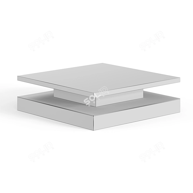 Vintage Ligne Roset Copper Coffee Table 3D model image 4