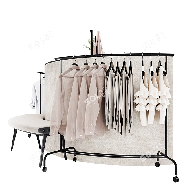 Fashion Display Stand Composition 3D model image 4