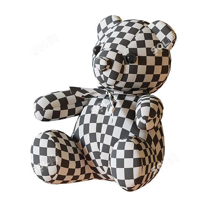 Plush Teddy Bear Toy 3D model image 3