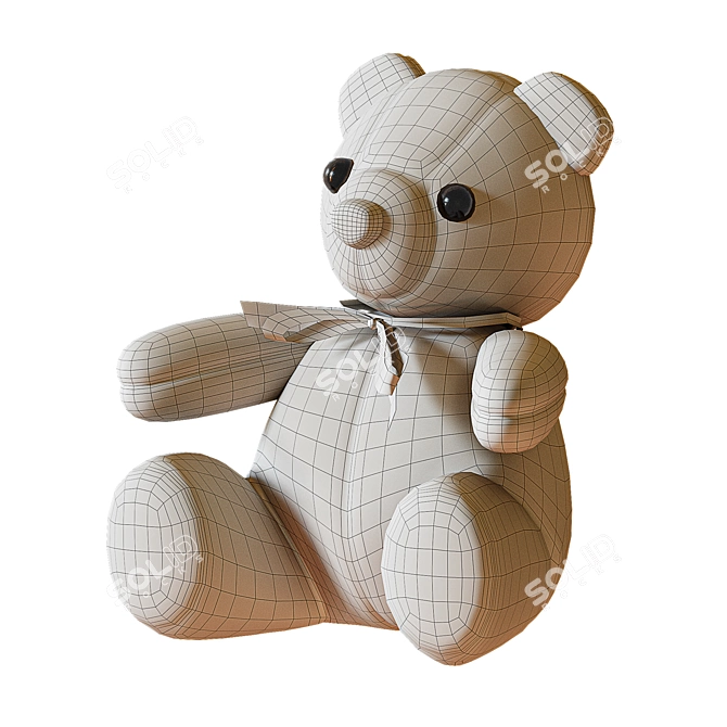 Plush Teddy Bear Toy 3D model image 4