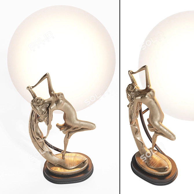 Silhouette Dance Table Lamp 3D model image 4