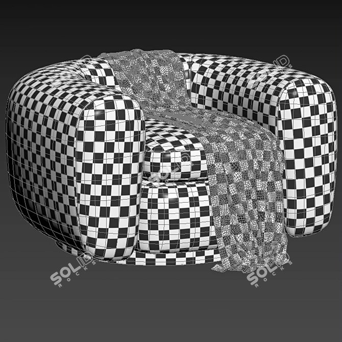 Sleek Mod Armchair by Studio27 3D model image 7