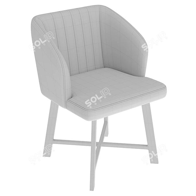 Industrial Stone Gray Chair 3D model image 5