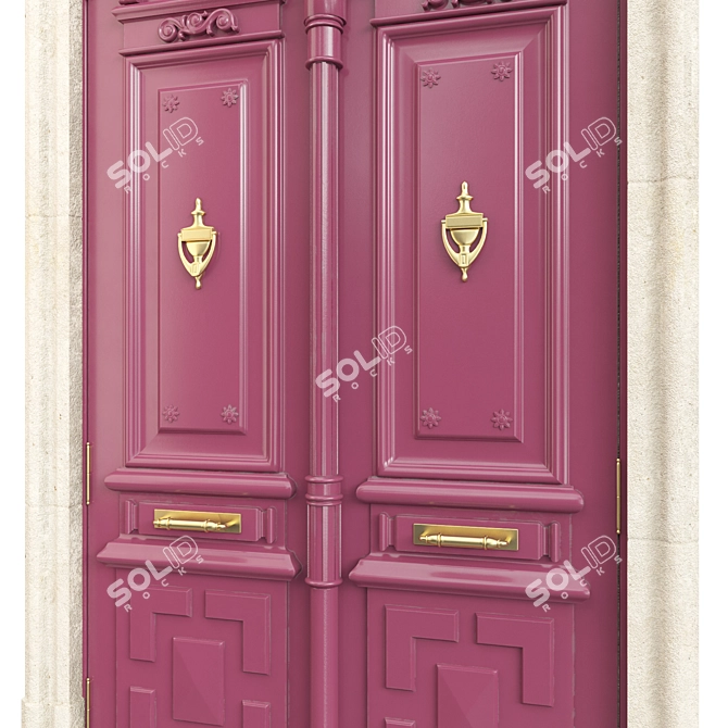 Classic Tempera 3D Door Design 3D model image 7