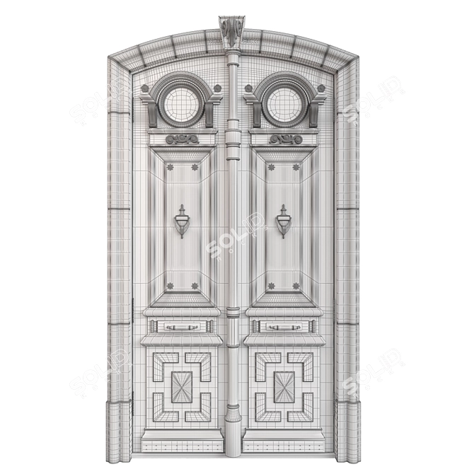 Classic Tempera 3D Door Design 3D model image 3