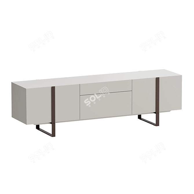 Modern Tokyo Ivory TV Stand 3D model image 1