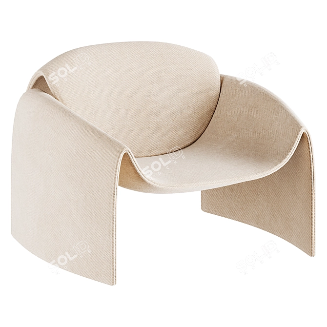 Poliform Le Club Armchair 3D model image 3