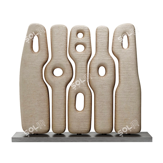 Rustic Art Sculpture Collectible 3D model image 2