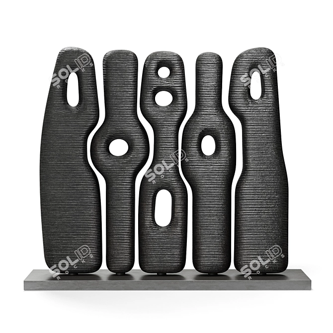 Rustic Art Sculpture Collectible 3D model image 3