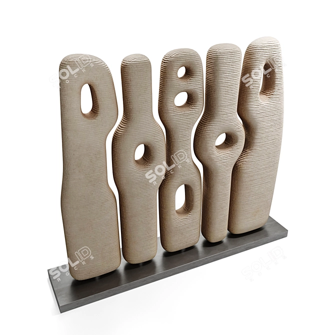 Rustic Art Sculpture Collectible 3D model image 5