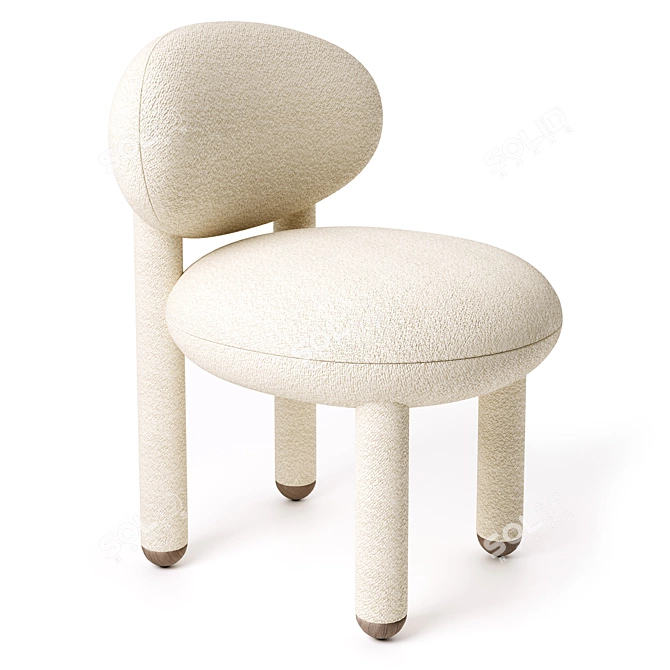 Noom Flock Chair CS1: Elegant Designer Piece 3D model image 1