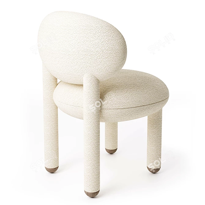 Noom Flock Chair CS1: Elegant Designer Piece 3D model image 3