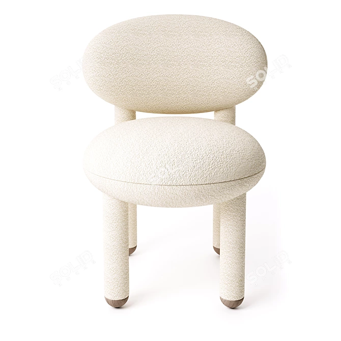 Noom Flock Chair CS1: Elegant Designer Piece 3D model image 5