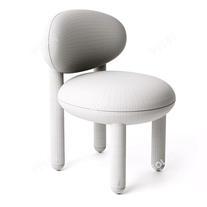 Noom Flock Chair CS1: Elegant Designer Piece 3D model image 6