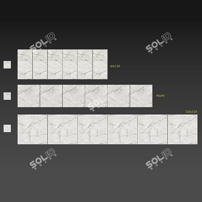 AXOR GOLD: Luxury MultiMap Textured Tiles 3D model image 2