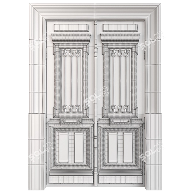 Classic Door 1600mm H-2700mm 3D 3D model image 6