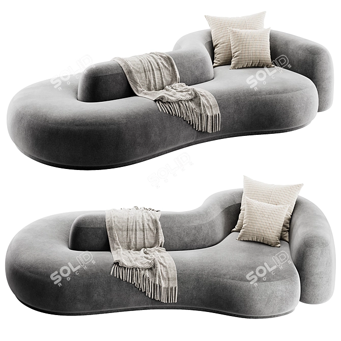 Modern Kay Sofa Render Bundle 3D model image 1