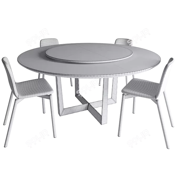 Elegant Modern Dining Set 3D model image 3