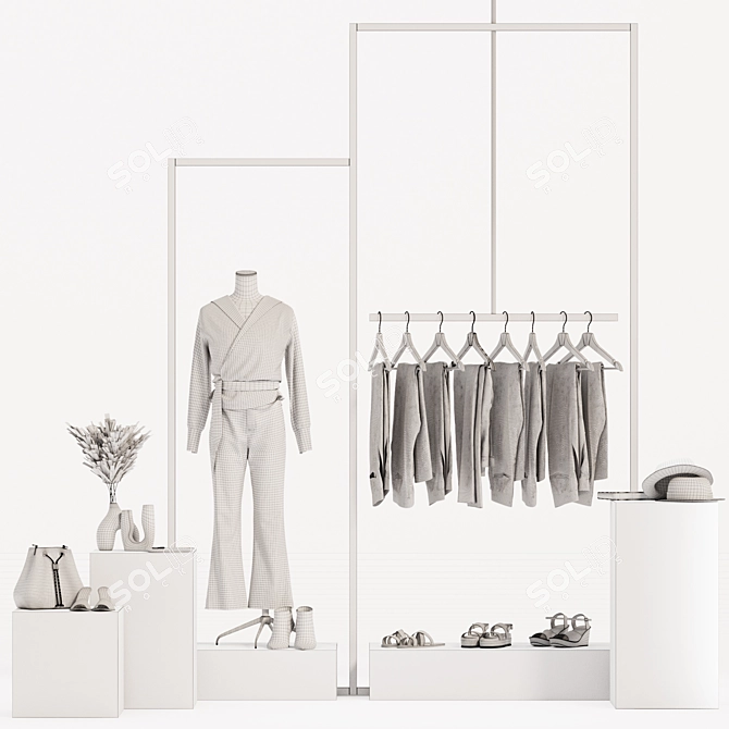 Elegant Decor Display for Boutique 3D model image 4