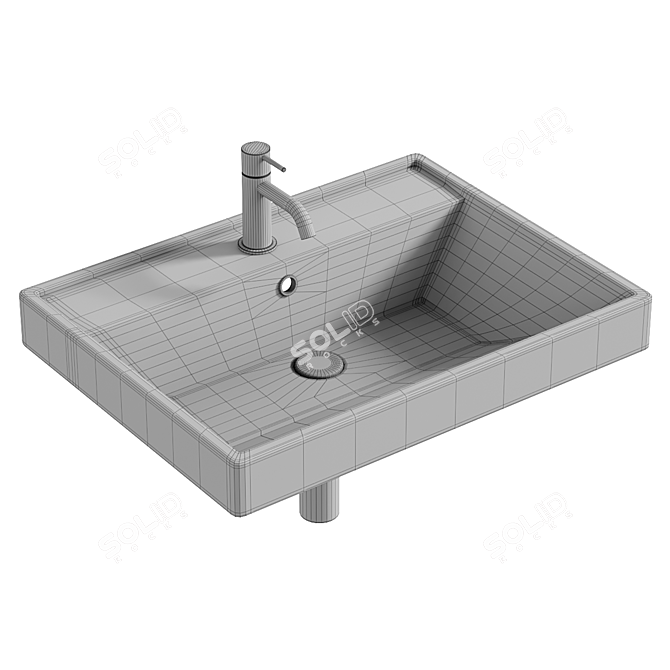 DIWO Enisey 60 Washbasin 3D model image 4