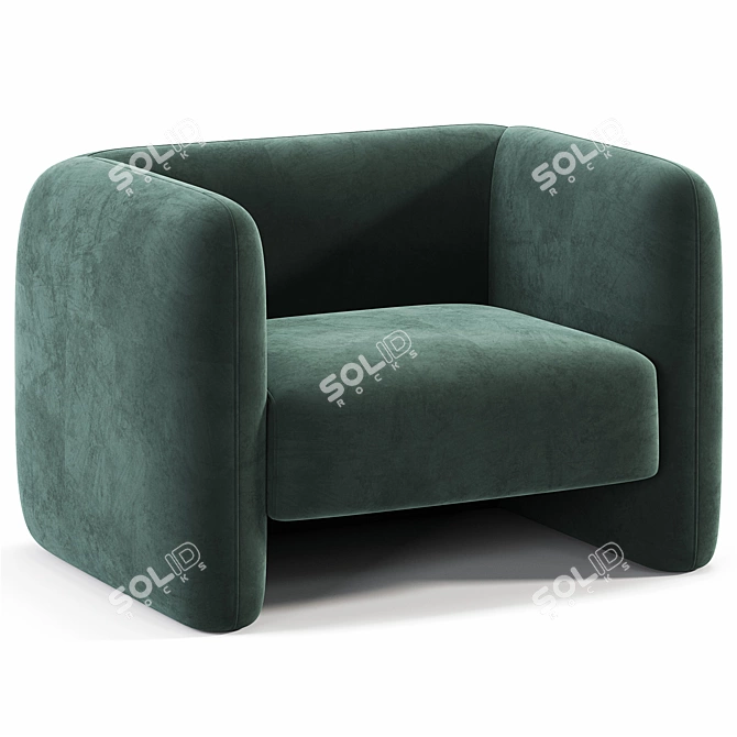 Modern Jacob Armchair: Sleek Design 3D model image 5