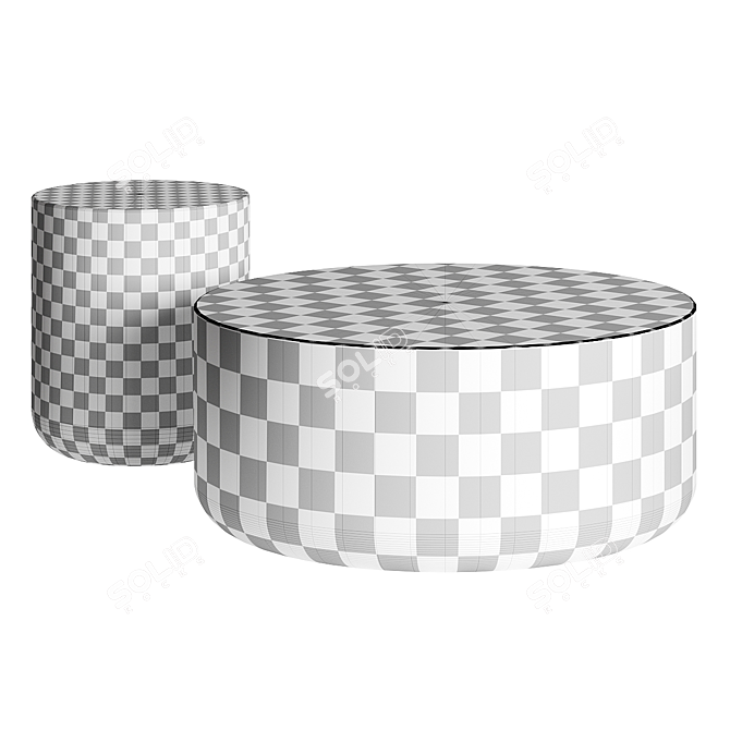 Sculptural Elegance Cimento Coffee Table 3D model image 5