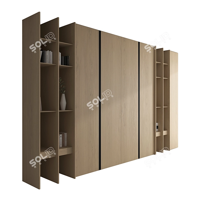 3D Wardrobe Set with Textures 3D model image 2