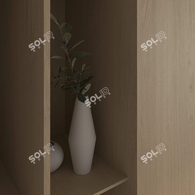 3D Wardrobe Set with Textures 3D model image 4