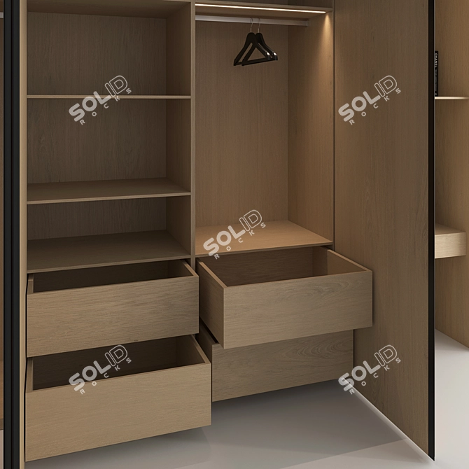 3D Wardrobe Set with Textures 3D model image 5