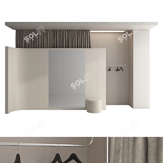 Modern Hallway 3D Model Set 3D model image 1