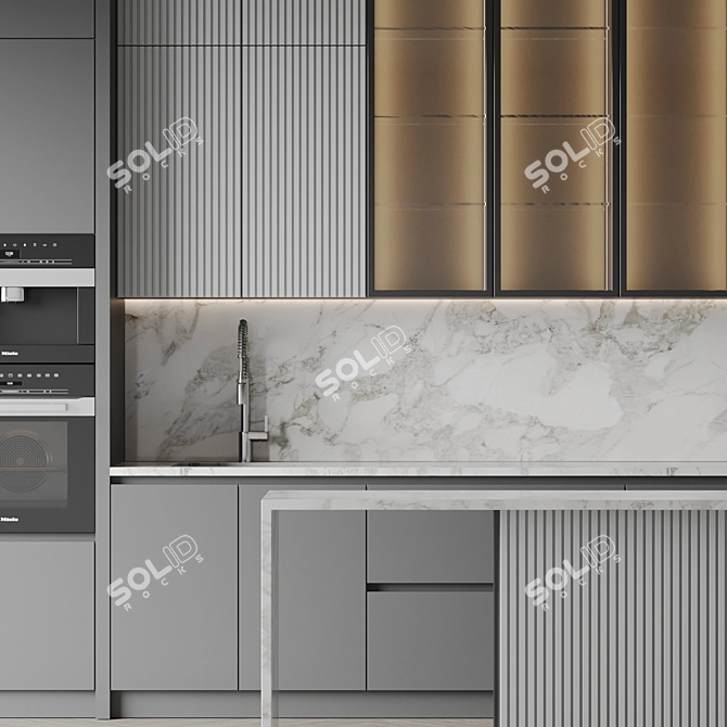 Modern Kitchen 3D Models Set 3D model image 5