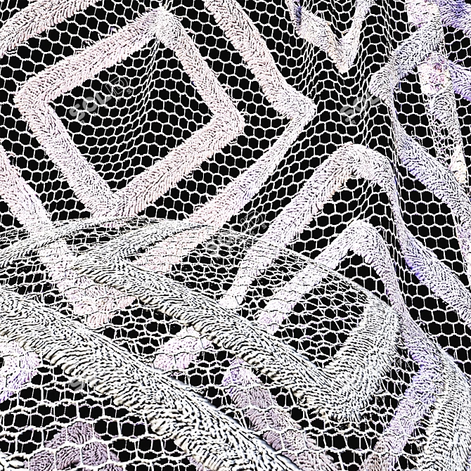 Lace Fabric Geometric Design Bundle 3D model image 5