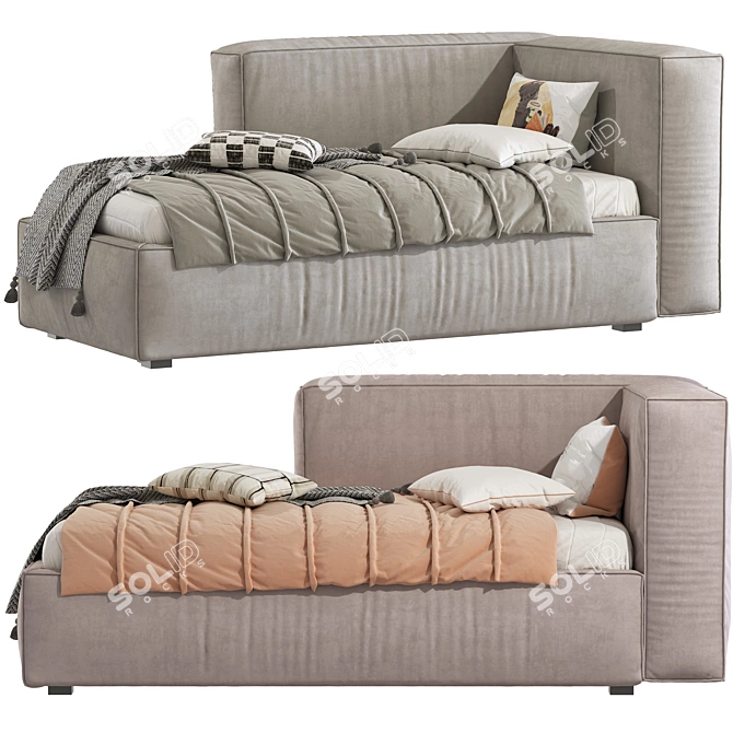 Convertible Sofa Bed Hill S 404 3D model image 1