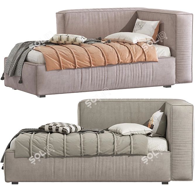 Convertible Sofa Bed Hill S 404 3D model image 2