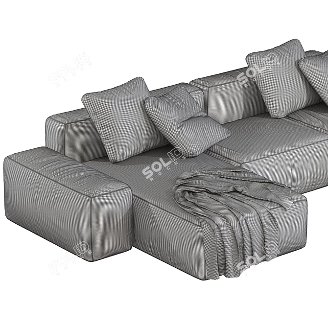 Modular Sectional Sofa BOTTLE NAVI 3D model image 4