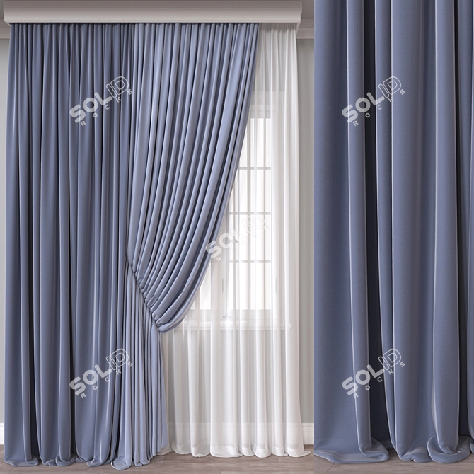 Versatile Curtain 3D Model 3D model image 1