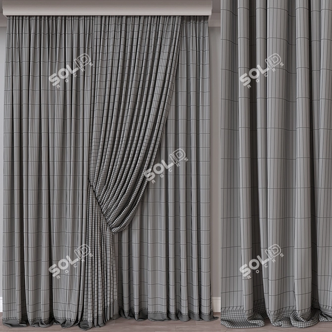 Versatile Curtain 3D Model 3D model image 4