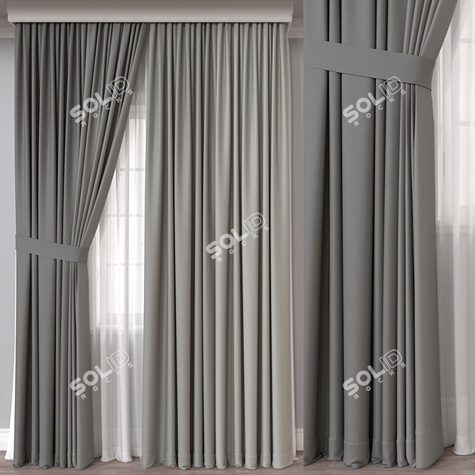 Versatile Curtain 3D Model 3D model image 1