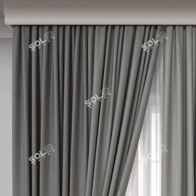 Versatile Curtain 3D Model 3D model image 2