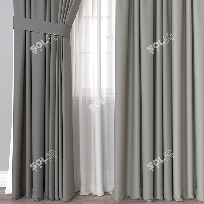 Versatile Curtain 3D Model 3D model image 3