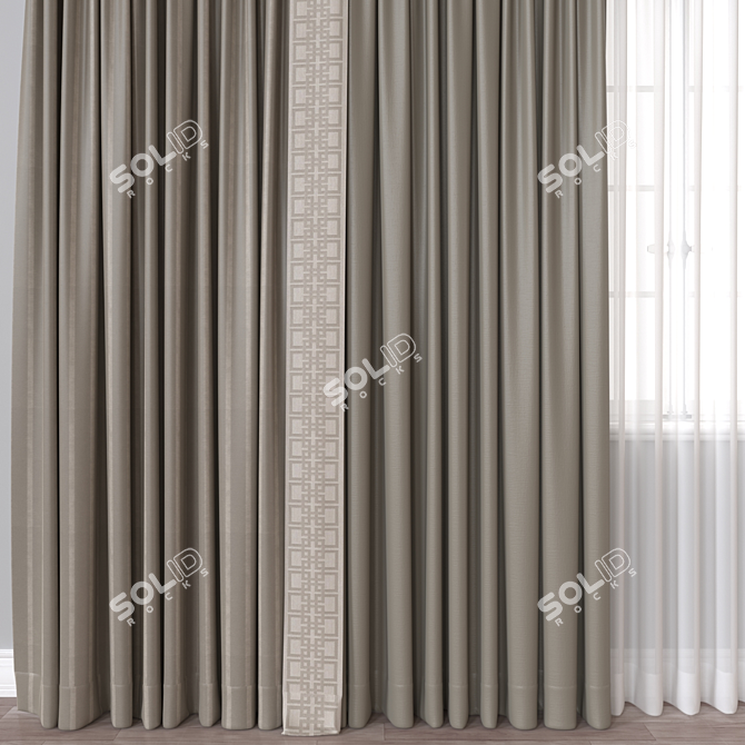 Multiformat 3D Curtain Model, 126197 Polys 3D model image 2