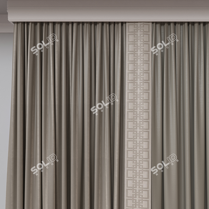 Multiformat 3D Curtain Model, 126197 Polys 3D model image 3