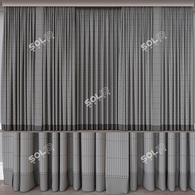 Multiformat 3D Curtain Model, 126197 Polys 3D model image 4