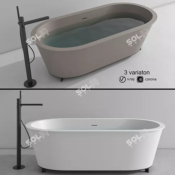 Cielo Ottavia Bathtub 3D Models 3D model image 1
