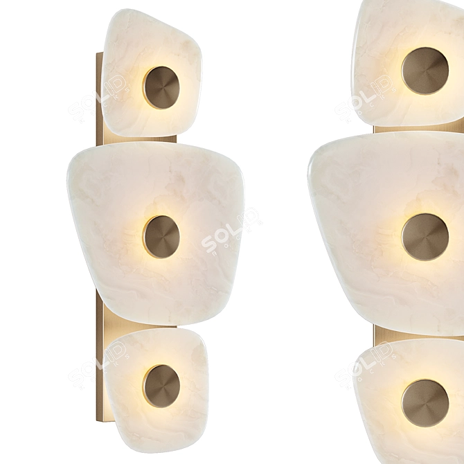 Tempest Onyx Marble Wall Sconce 3D model image 1