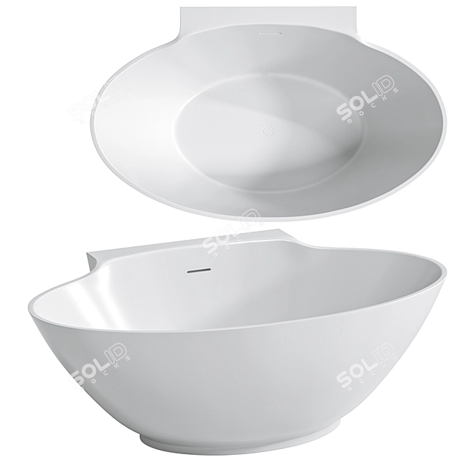 Acrylic Bath ABBER AB9237 3D model image 1
