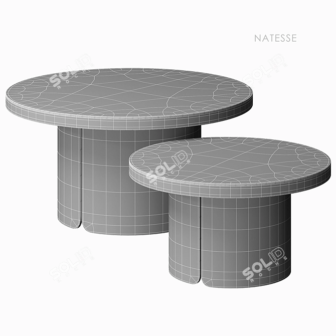Natesse Coffee Table Set La Redoute 3D model image 2
